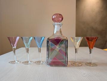 Set liquore Fidenza anni '70 - Design geometrico
