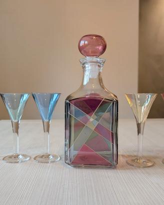 Set liquore Fidenza anni '70 - Design geometrico