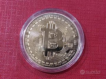 Medaglia Fisica Bitcoin color oro