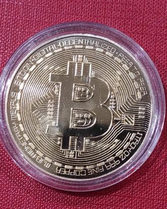 Medaglia Fisica Bitcoin color oro