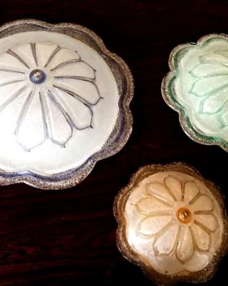Lampade da soffitto in vetro di Murano granigliato