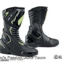 FORMA Stivali Moto Racing Freccia Neri Giallo Fluo