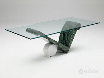 Tavolo di design Cattelan Italia cristallo e marmo
