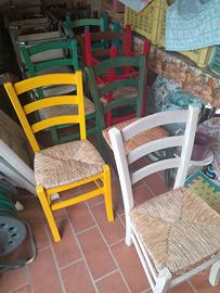 8 sedie mod. campagnola vari colori