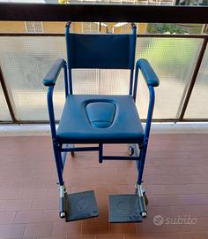 Sedia pieghevole con ruote per disabili e anziani