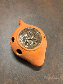 Ocarina terracotta artigianale romana cavaliere