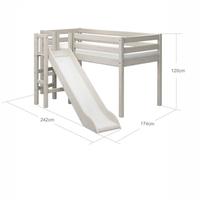 Letto Flexa Mid High bed con scivolo