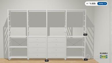 IKEA ELVARLI – Sistema componibile cabina armadio