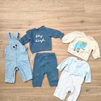 Salopette jeans logo topolino + completo cotone