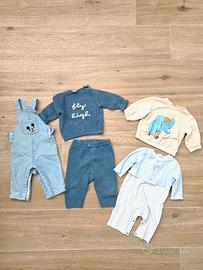Salopette jeans logo topolino + completo cotone