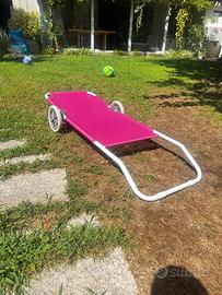 Lettino/sdraio da spiaggia Este Garden Beach fucsi