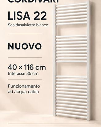 Scaldasalviette Cordivari Lisa 22 bianco, nuovo