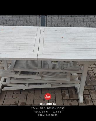 tavolo da giardino in legno