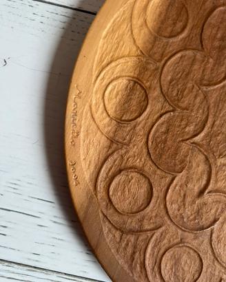 Centrotavola, piatti in legno