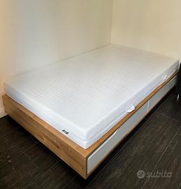 Letto con cassetti completo di materasso