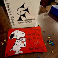 poquette Snoopy dipinta a mano 