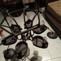 Lampadario ferro battuto