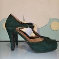 Scarpa verde con tacco 10  Henke Made in Italy 