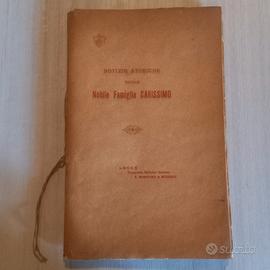 Raro Libro Araldica 1911 Nobile Famiglia Carissimo