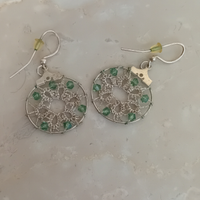 Orecchini chiacchierino cerchio con cristalli