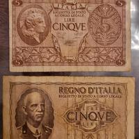 banconote 5 lire