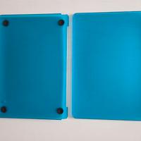 Cover MacBook 12 azzurra semitrasparente in due pe