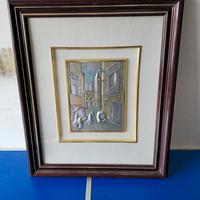 Quadro con Opera su Lamina di Argento