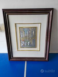 Quadro con Opera su Lamina di Argento