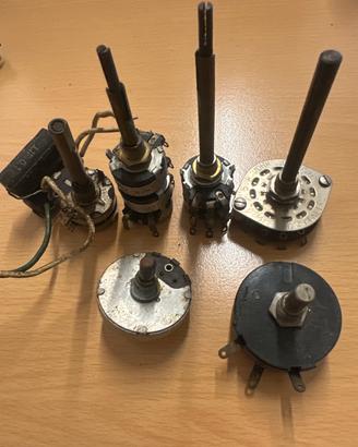 Lotto 6  ricambi vintage Geloso potenziometri 60