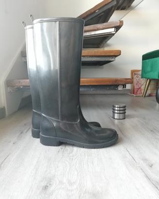 stivali impermeabili donna neri da pioggia n. 40