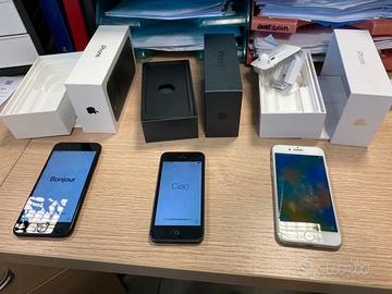 Iphone 5 black 16GB - 7 black 32GB - 8 silver 64GB