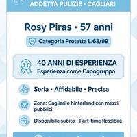 Addetta pulizie uffici - 40 anni esp. - Cat. Prote