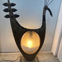 Lampada Etnica Uccello Pavone provenie dall'India