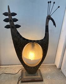 Lampada Etnica Uccello Pavone provenie dall'India