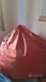 Pouf similpelle rosso