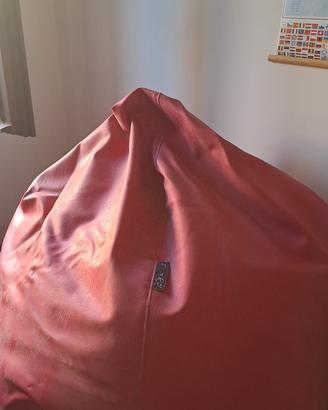 Pouf similpelle rosso