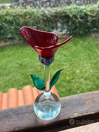 Barbini Murano fiore in vetro vintage