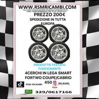 4 CERCHI IN LEGA SMART 450 GOMMATE