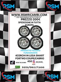 4 CERCHI IN LEGA SMART 450 GOMMATE