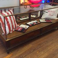 Antico bancone da merceria banco vetrina negozio