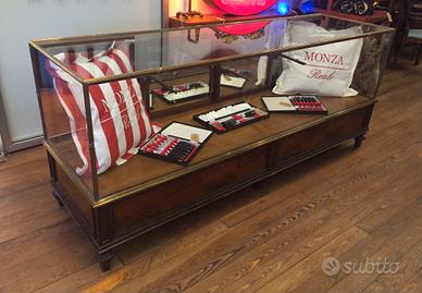 Antico bancone da merceria banco vetrina negozio