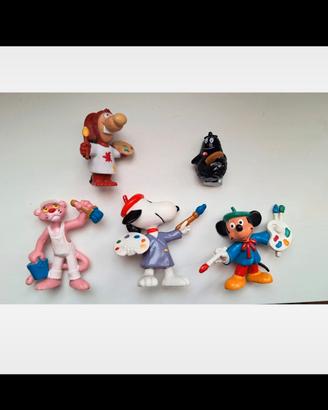 Set pittori personaggi vari anni 80/90
