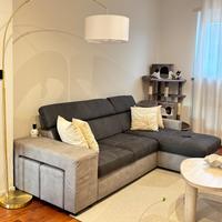 Divano letto con due pouf