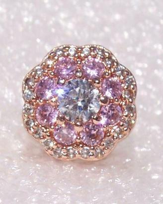 PANDORA 787851NPM Charm Fiore Rosa Scintillante