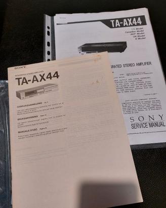 Istruzioni e service Amplificatore Sony TA-AX 44