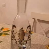 Bottiglia vetro vintage Creazioni Argento 34cm