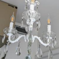 lampadario vintage a 3 candele bianco