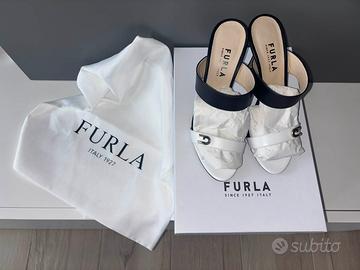 FURLA MULE T9 PELLE VITELLO SANDALI 36,5 ORIGINALI