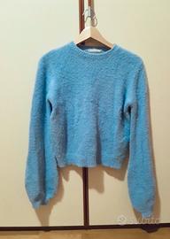 Maglione Alcott maniche a sbuffo celeste S