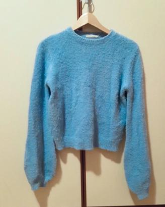 Maglione Alcott maniche a sbuffo celeste S